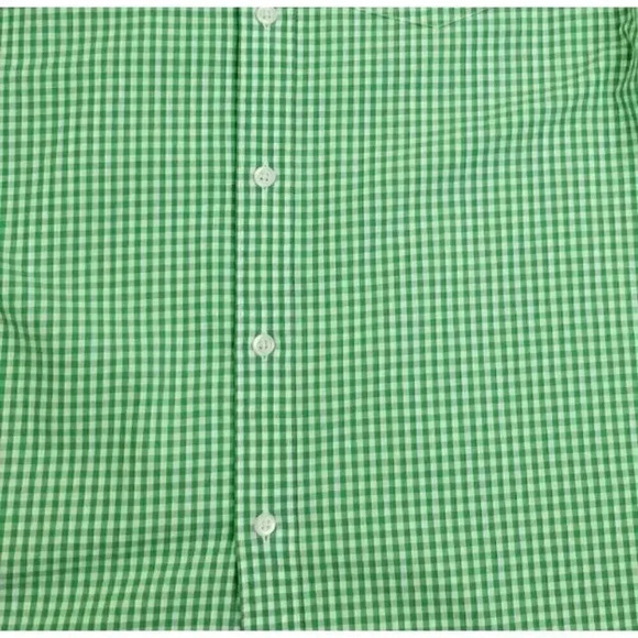 Hawker Rye Medium Slim Men's Stich Fix Button Down Green White Check Long Sleeve - Picture 6 of 10